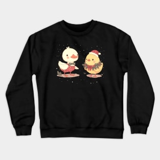 Christmas duck and chick Crewneck Sweatshirt